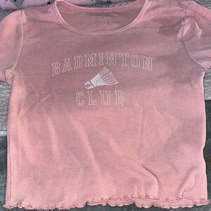 Pink Badminton Club shirt